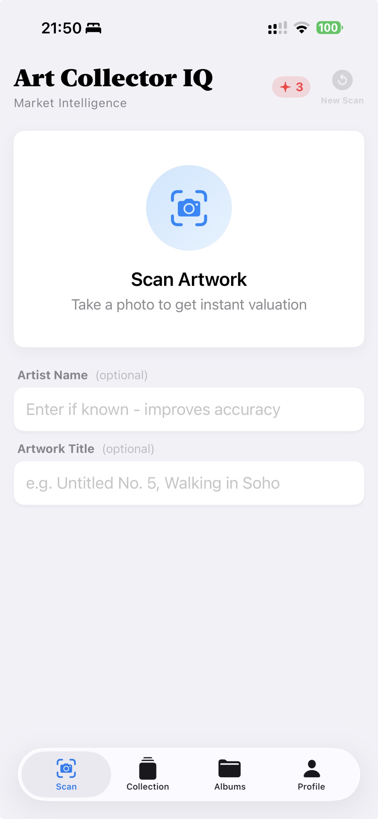 Art Collector IQ — Scan